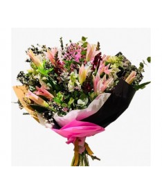 Super Ramo de Liliums y Conejitos