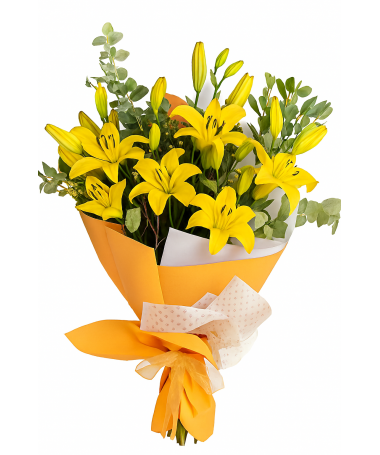 Liliums Amarillos en Delicado Ramo